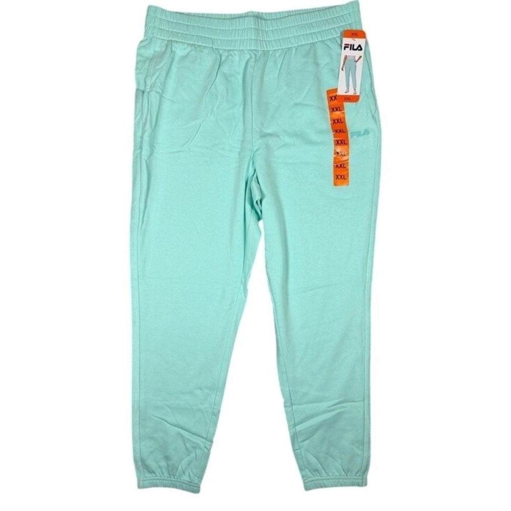 Fila Joggers Womens XXL Mint Green Elastic Waist Ribbed Cuffs NEW‎